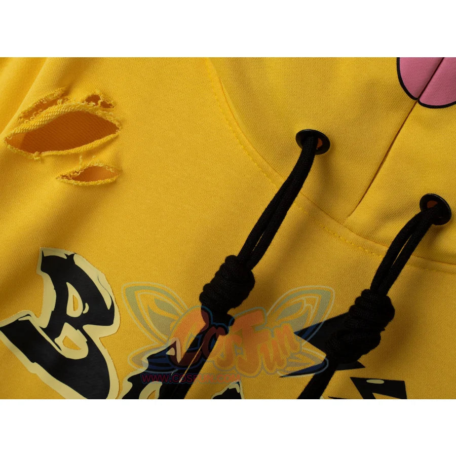 Cosfun Original Cute Electric Critter Yellow Grunge Cosplay Full Zip Hoodie A00006 Sweatshirt