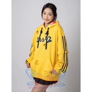 Cosfun Original Cute Electric Critter Yellow Grunge Cosplay Full Zip Hoodie A00006 Sweatshirt