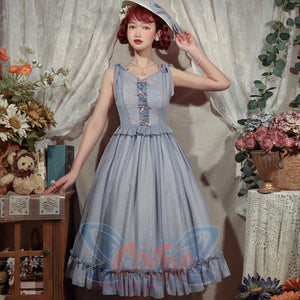 Vintage And Elegant French Chiffon Lolita Jumper Skirt