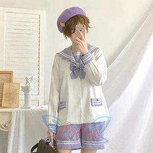 Spring And Autumn Japanese Style All-Match Sweet Girl Beret Cap Purple / M Hats&Caps