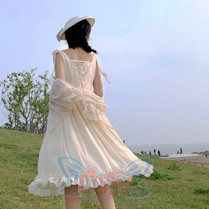 Vintage And Elegant French Chiffon Lolita Jumper Skirt