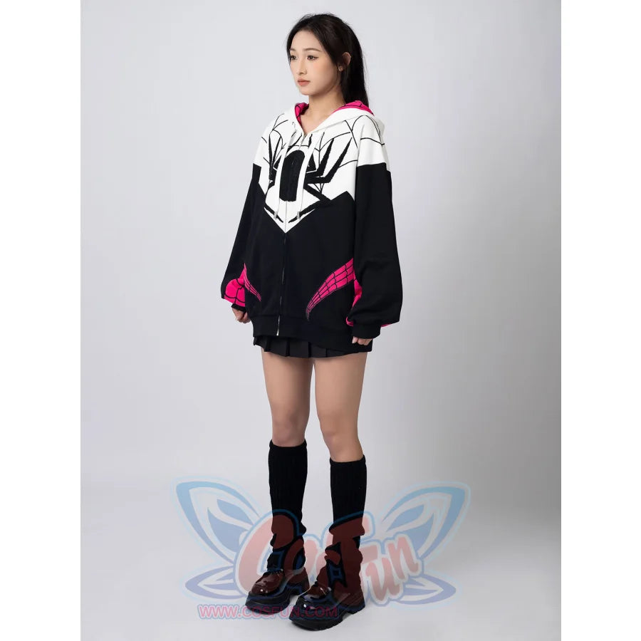 Cosfun Original Girl Spider Theme Cosplay Derivative Hoodie Jacket A00003 Sweatshirt