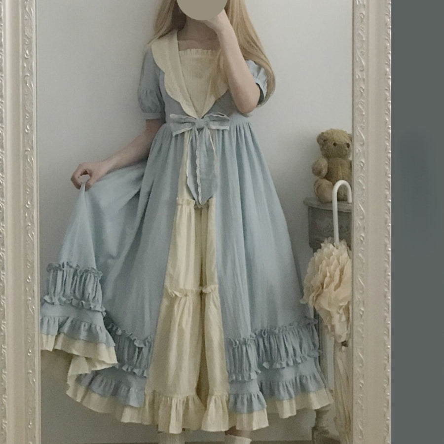 Summer Vintage Doll Sense Lolita Short Sleeve Dress S22952