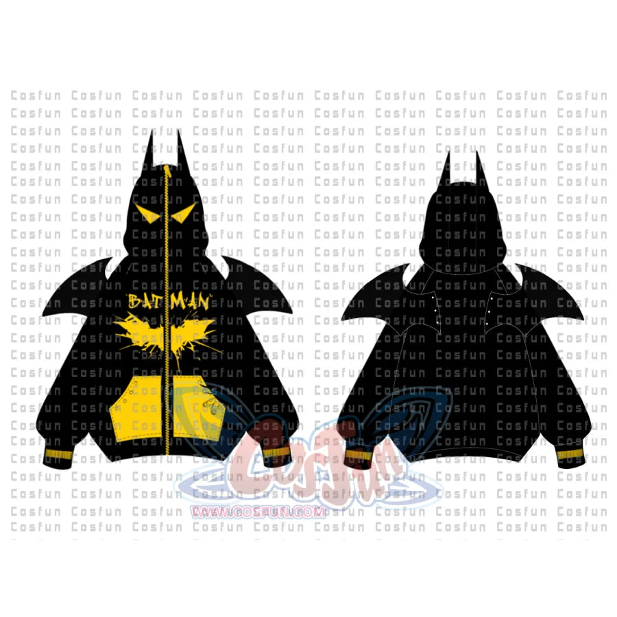 【Ready To Ship】Cosfun Original Batman：the Dark Knight Derivative Full Zip Hoodie Sweatshirt If0007