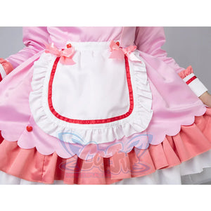 【Ready To Ship】Nekopara Chocola Cosplay Costume Pink Maid Outfit C00657 Costumes