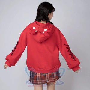 Ready To Ship Cosfun Original Snowball Elk Red Christmas Hoodie C00164 Sweatshirt