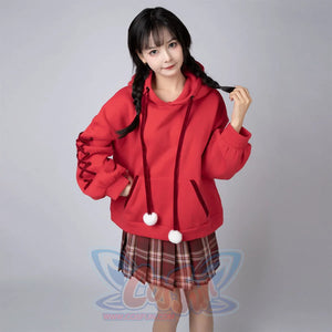 Ready To Ship Cosfun Original Snowball Elk Red Christmas Hoodie C00164 Sweatshirt