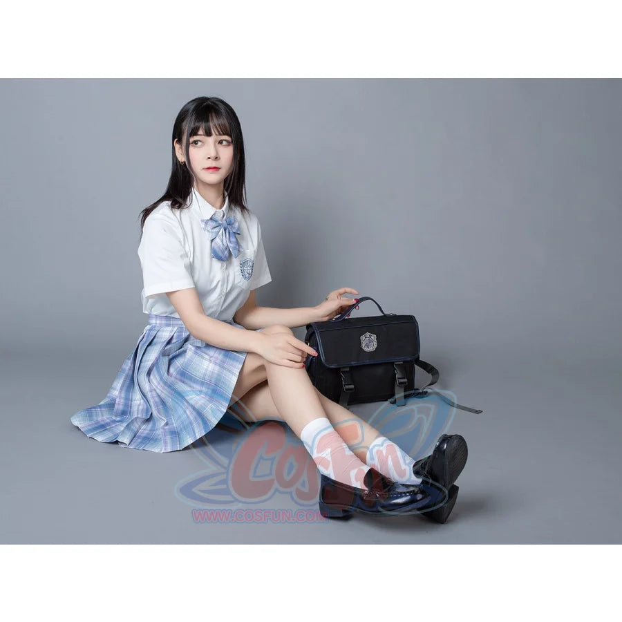 Clear Sky Jk School Uniform Blue Plaid Pleated Skirt Mp006132