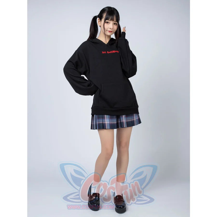 Little Devil Wings Character Oversize Hoodie Sweatshirt Mp005920