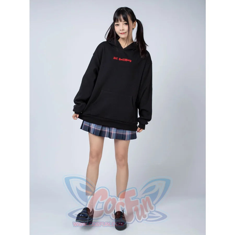 Little Devil Wings Character Oversize Hoodie Sweatshirt Mp005920