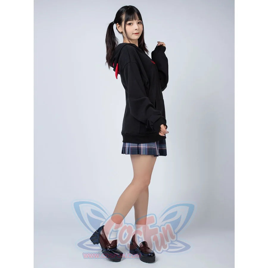 Little Devil Wings Character Oversize Hoodie Sweatshirt Mp005920