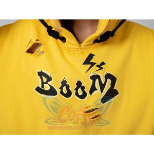 Cosfun Original Cute Electric Critter Yellow Grunge Cosplay Full Zip Hoodie A00006 Sweatshirt