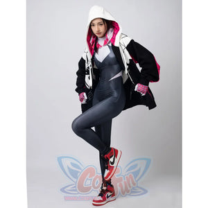 Cosfun Original Girl Spider Theme Cosplay Derivative Hoodie Jacket A00003 Sweatshirt