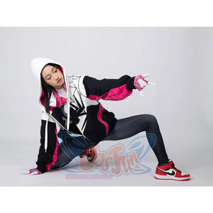 Cosfun Original Girl Spider Theme Cosplay Derivative Hoodie Jacket A00003 Sweatshirt