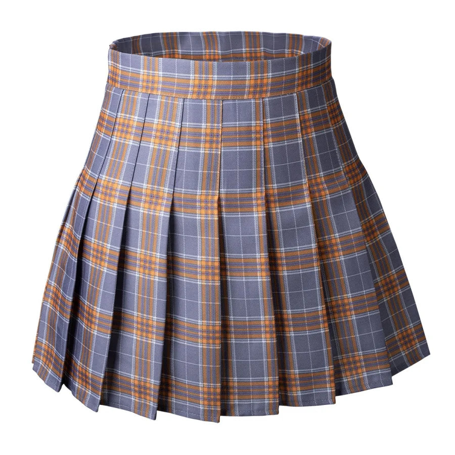 Ready To Ship Jk High Waist Yellow Plaid Pleated Skirts C00169 School Uniform