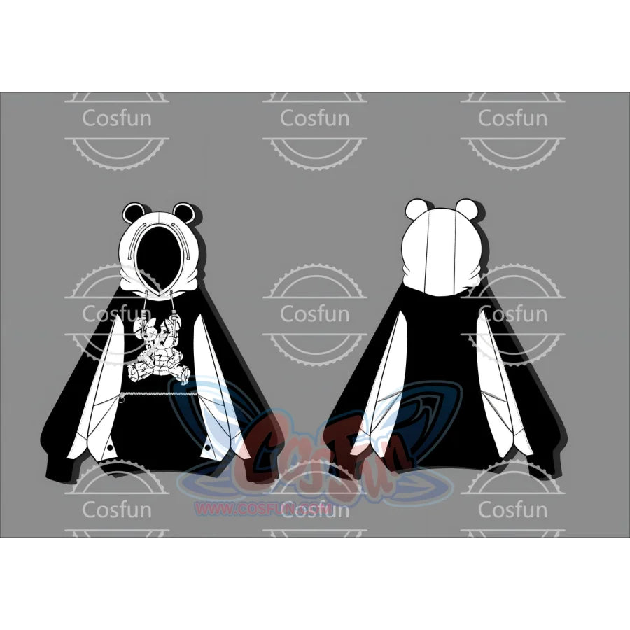 Cosfun Original Savage Bear Cosplay Full Zip Hoodie A00002 Sweatshirt