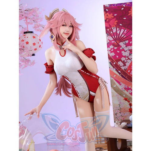 Genshin Impact Guuji Yae Miko Swimsuit C07682 Costumes