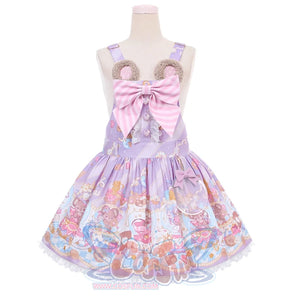 Sweet Girl Lolita Low Waist Strap Dress Purple / S