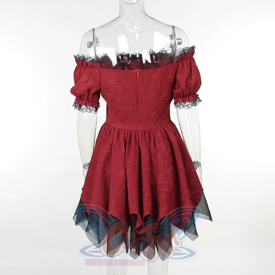 Halloween Red Lolita Punk Puffy Dress