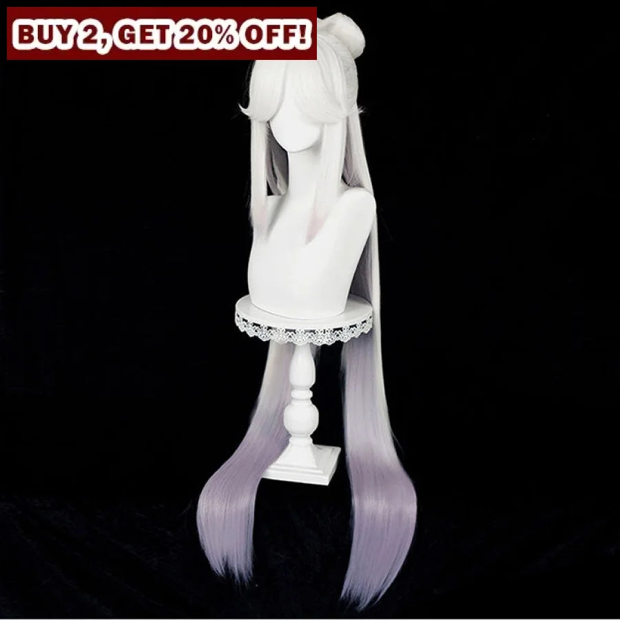 Genshin Impact Ningguang Orchid’s Evening Gown Cosplay Wig Silver Hair C01075 Wigs