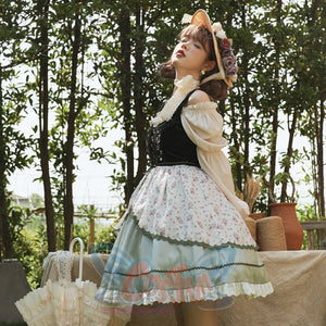 Embroidery Printed Rural Cla Bavarian Girl Lolita Dress S22187