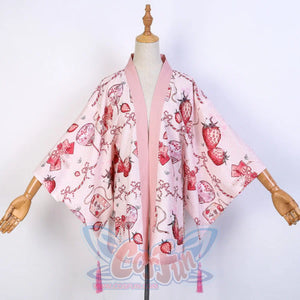 Original Genuine Strawberry Lolita Dress High Waist Japanese Style Cute Haori S20246