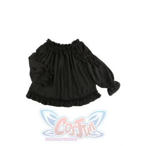 Chiffon With Solid Color Shirt Black / M