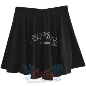 Hot Drill A Type High-Waisted Skirt Black / S