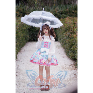 Christmas Cute Print Suspender Dress