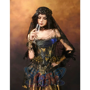 Collection Gilt European Classical Rose Fishbone Corset