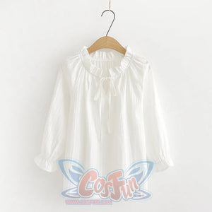 Mori Girl Sweet Lace Collar Shirt