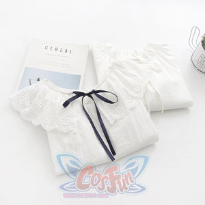 Mori Girl Sweet Lace Collar Shirt