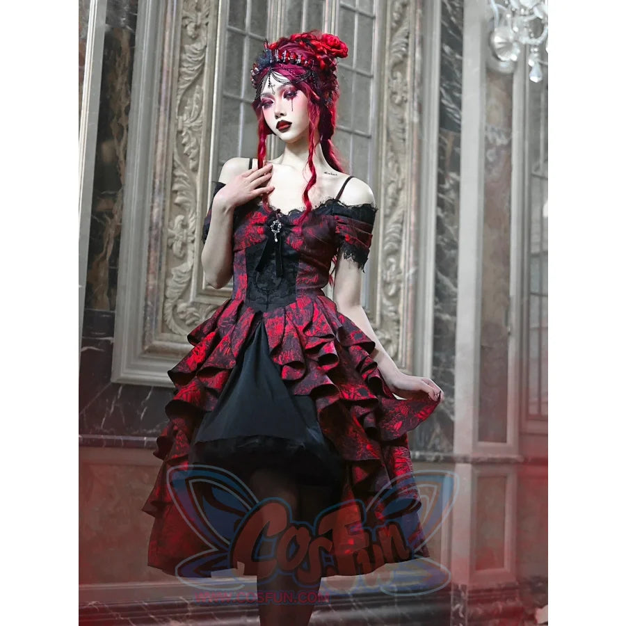 Gothic Off Shoulder Wave Dress Summer