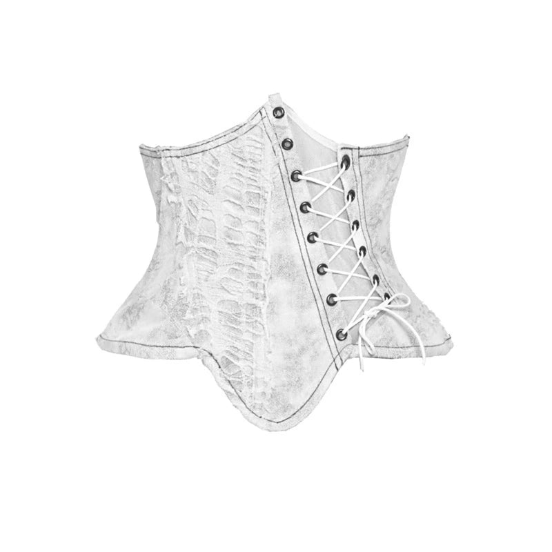 Asymmetric Herringbone Drawstring Corset