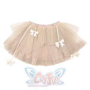 Mesh Bow Bubble Skirt S