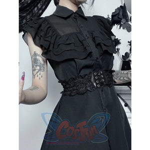 Halloween Waisted Diablo Shirt Sleeveless Dress