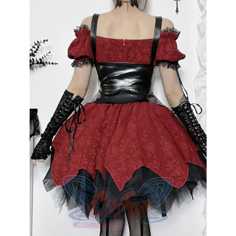 Halloween Red Lolita Punk Puffy Dress