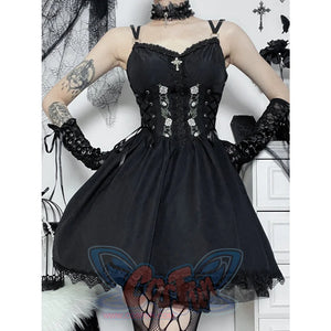 Halloween Gothic Lolita Dress Strappy / S