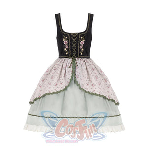 Embroidery Printed Rural Cla Bavarian Girl Lolita Dress S22187 S