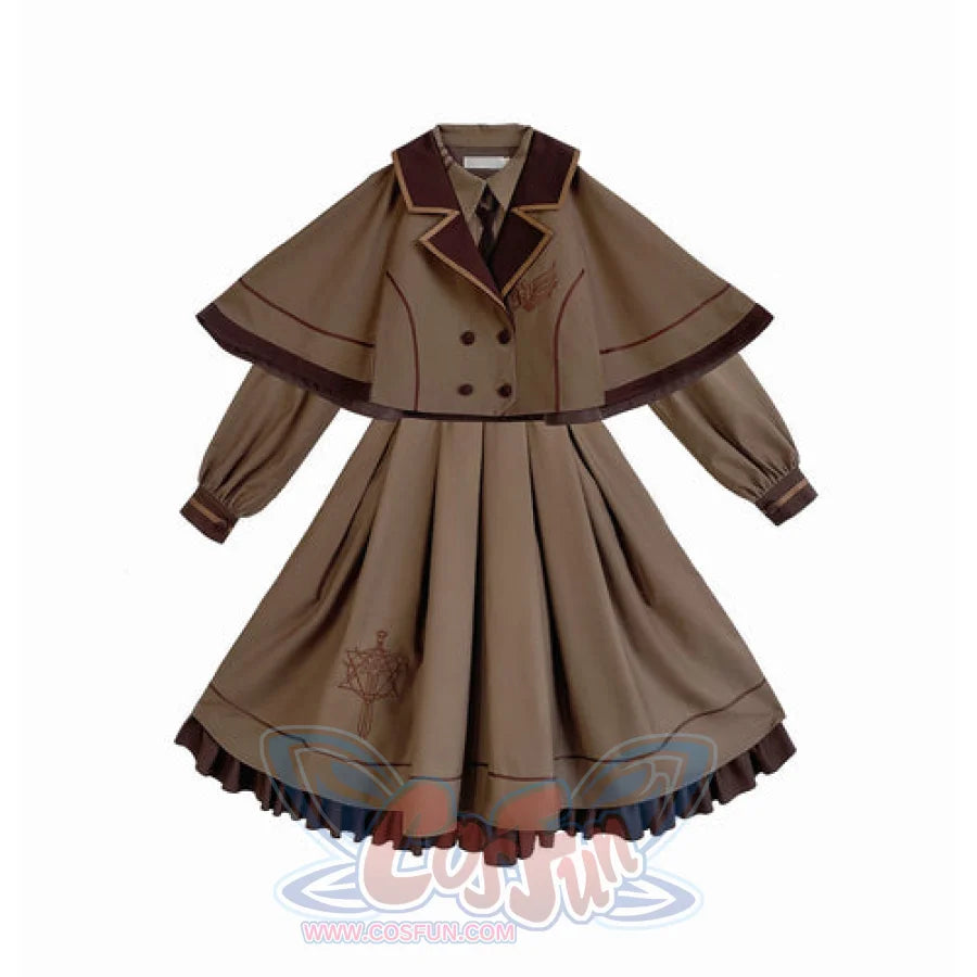 Simple Elegant Autumn And Winter Lolita Dress Brown / S