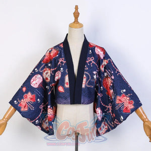 Original Genuine Strawberry Lolita Dress High Waist Japanese Style Cute Haori S20246 Blue Haori2 /