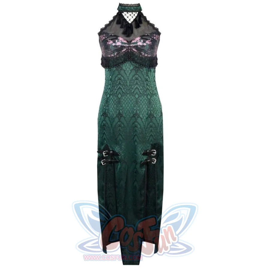 Sexy Improved Cheongsam Gauze Slit Dress