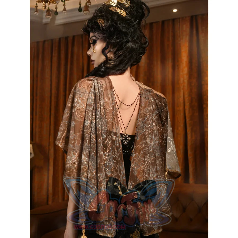 Embroidered Classical European Court Bow Shawl