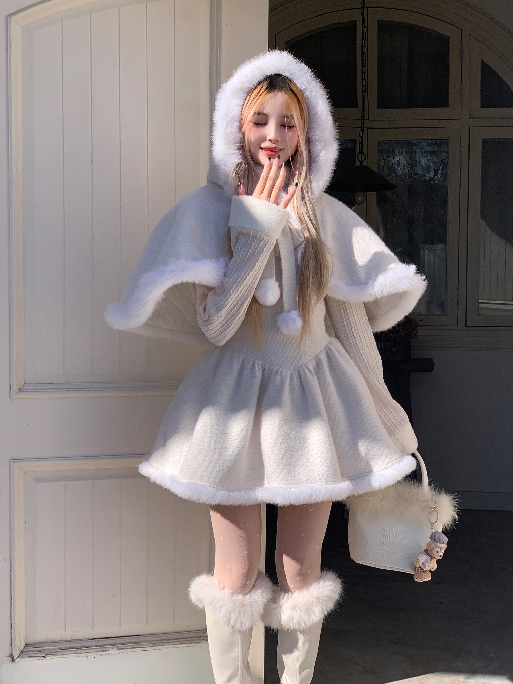 Winter Sweet and Cute Little Princess Cape/Dress S23008