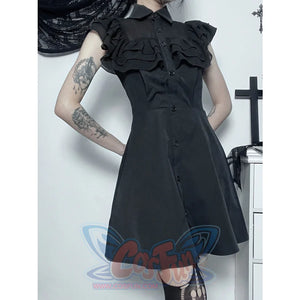 Halloween Waisted Diablo Shirt Sleeveless Dress