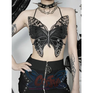 Dark Butterfly Lace Top