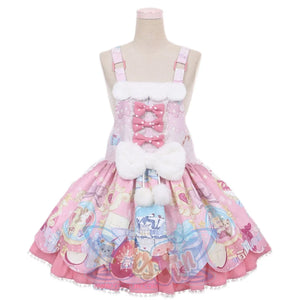 Christmas Cute Print Suspender Dress