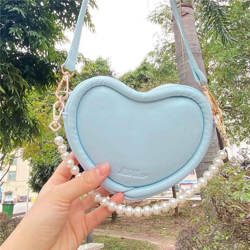 Lovely and Fresh Mini Heart-shaped Crossbody Bag