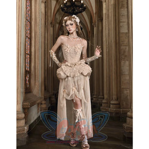 Heartbreak Ballet Classic European Rococo Embroidered Fishbone Dress S22981