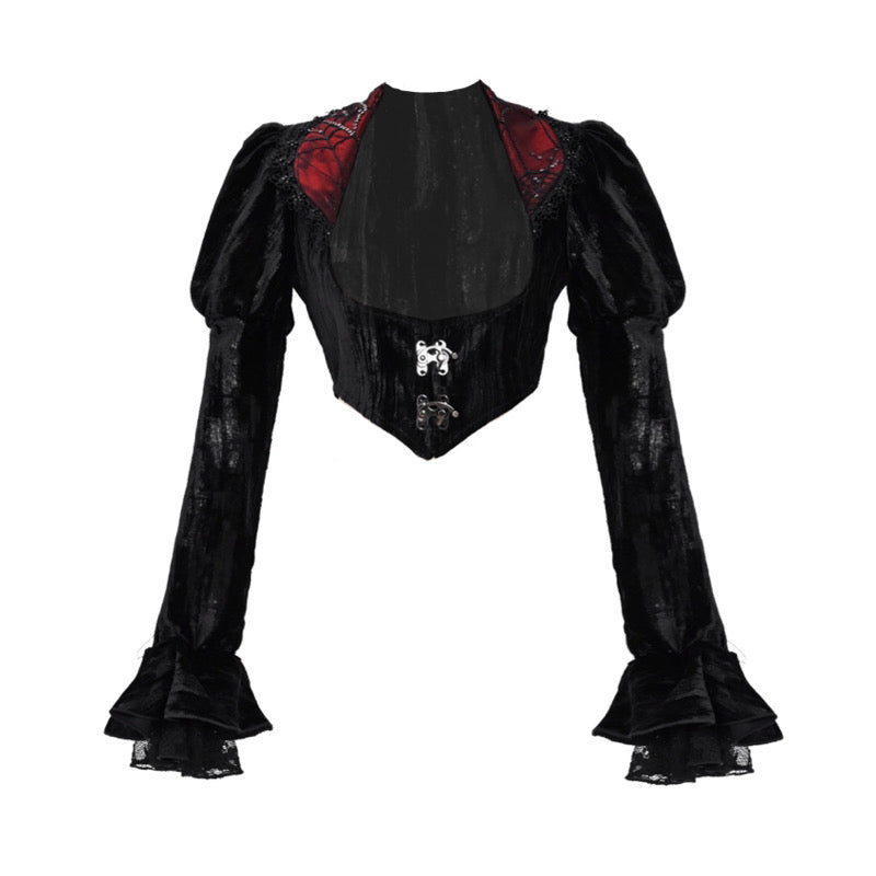 Gothic Velvet Court Halloween Top